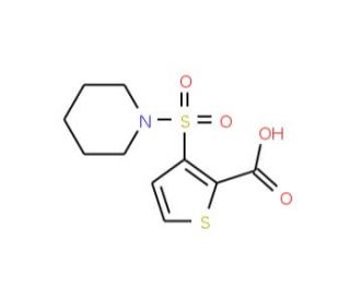 3-(piperidin-1-ylsulfonyl)thiophene-2-carboxylic acid (CAS 923697-76-1) - chemical structure image