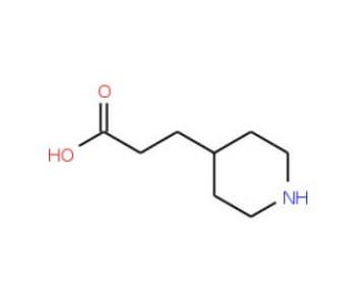 3-Piperidin-4-yl-propionic acid (CAS 1822-32-8) - chemical structure image