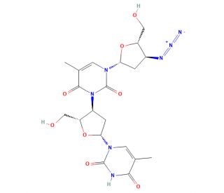 3&prime;-[3-(3-Azido-2,3-dideoxy-&beta;-D-erythro-pentofuranosyl)-3,6-dihydro-5-methyl-2,6-dioxo-1(2H)-pyrimidinyl]-3&prime;-deoxy-thymidine (