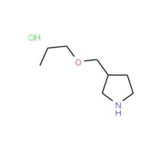 3-(Propoxymethyl)pyrrolidine hydrochloride - chemical structure image