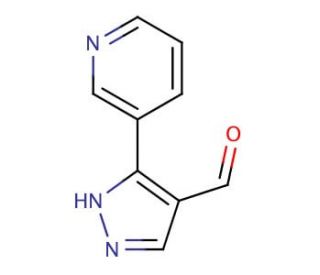 3-pyridin-3-yl-1H-pyrazole-4-carbaldehyde - chemical structure image