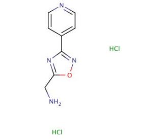 [3-(pyridin-4-yl)-1,2,4-oxadiazol-5-yl]methanamine dihydrochloride - chemical structure image