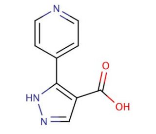 3-(pyridin-4-yl)-1H-pyrazole-4-carboxylic acid - chemical structure image