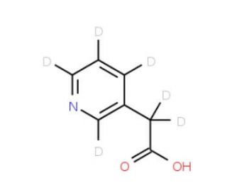 3-Pyridylacetic Acid-d6 (CAS 501-81-5 (unlabeled)) - chemical structure image