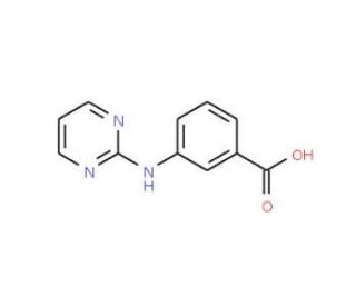 3-(pyrimidin-2-ylamino)benzoic acid - chemical structure image