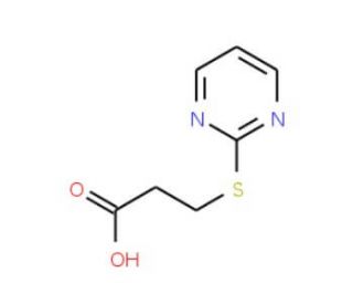 3-(pyrimidin-2-ylsulfanyl)propanoic acid - chemical structure image