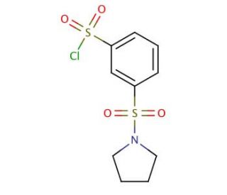 3-(pyrrolidin-1-ylsulfonyl)benzenesulfonyl chloride - chemical structure image