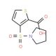 3-(pyrrolidin-1-ylsulfonyl)thiophene-2-carboxylic acid - chemical structure image