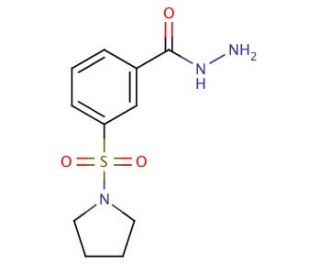 3-(Pyrrolidine-1-sulfonyl)-benzoic acid hydrazide - chemical structure image