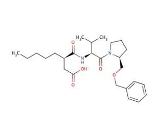 3-(R)-[1-(2-(S)-Benzyloxymethyl-pyrrolidine-1-carbonyl)-2-(S)-methyl-propylcarbamoyl)-octanoic Acid - chemical structure imag