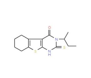 3-sec-Butyl-2-mercapto-5,6,7,8-tetrahydro-3H-benzo[4,5]thieno[2,3-d]pyrimidin-4-one - chemical structure image