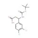 Molekülstruktur von 3-tert-Butoxycarbonylamino-3-(3,4-dichlorophenyl)-propionic acid, CAS-Nummer: 193633-52-2 3-tert-Butoxycarbonylamino-3-(3,4-dichlorophenyl)-propionic acid (CAS 193633-52-2) - chemical structure image