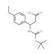 Molekülstruktur von 3-tert-Butoxycarbonylamino-3-(4-ethyl-phenyl)-propionic acid, CAS-Nummer: 284493-61-4 3-tert-Butoxycarbonylamino-3-(4-ethyl-phenyl)-propionic acid (CAS 284493-61-4) - chemical structure image