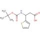 3-tert-Butoxycarbonylamino-3-thiophen-2-yl-propionic acid (CAS 53030-49-2) - chemical structure image