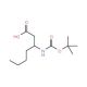 3-tert-Butoxycarbonylamino-heptanoic acid (CAS 676348-90-6) - chemical structure image