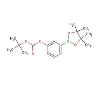 3-(tert-Butoxycarbonyloxy)phenylboronic acid pinacol ester (CAS 480438-74-2) - chemical structure image