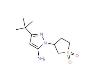 3-tert-butyl-1-(1,1-dioxidotetrahydrothien-3-yl)-1H-pyrazol-5-amine - chemical structure image