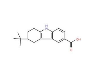 3-tert-Butyl-2,3,4,9-tetrahydro-1H-carbazole-6-carboxylic acid - chemical structure image