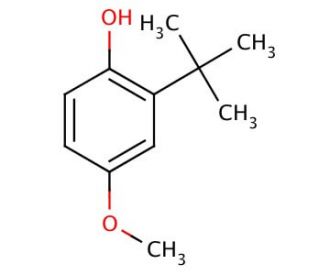 3-tert-Butyl-4-hydroxyanisole (CAS 121-00-6) - chemical structure image
