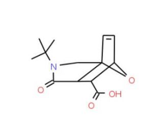 3-tert-Butyl-4-oxo-10-oxa-3-aza-tricyclo[5.2.1.0*1,5*]dec-8-ene-6-carboxylic acid (CAS 436811-02-8) - chemical structure imag