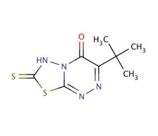 3-tert-butyl-7-mercapto-4H-[1,3,4]thiadiazolo[2,3-c][1,2,4]triazin-4-one - chemical structure image