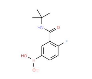 3-(tert-Butylcarbamoyl)-4-fluorobenzeneboronic acid (CAS 874219-26-8) - chemical structure image