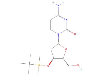 3&prime;-tert-Butyldimethylsilyl-2&prime;-deoxycytidine (CAS 51549-28-1) - chemical structure image
