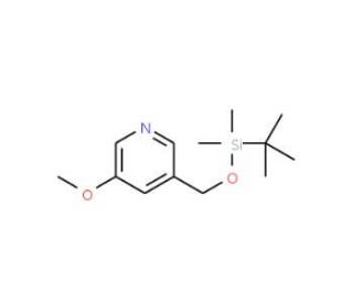 3-((tert-Butyldimethylsilyloxy)methyl)-5-methoxypyridine (CAS 1045855-62-6) - chemical structure image