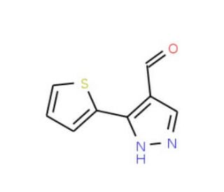 3-thien-2-yl-1H-pyrazole-4-carbaldehyde (CAS 26033-27-2) - chemical structure image