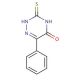 3-Thio-6-phenyl-2H-1,2,4-triazin-5-one - chemical structure image