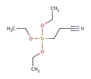 3-(Triethoxysilyl)propionitrile (CAS 919-31-3) - chemical structure image