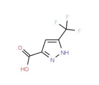 3-(trifluoromethyl)-1H-pyrazole-5-carboxylic acid (CAS 129768-28-1) - chemical structure image