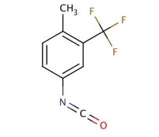 3-(Trifluoromethyl)-4-methylphenyl isocyanate (CAS 51903-64-1) - chemical structure image
