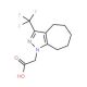 (3-Trifluoromethyl-5,6,7,8-tetrahydro-4H-cycloheptapyrazol-1-yl)-acetic acid (CAS 695191-63-0) - chemical structure image