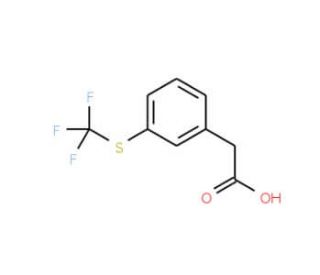 3-(Trifluoromethylthio)phenylacetic acid (CAS 239080-04-7) - chemical structure image