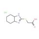 (3a,4,5,6,7,7a-Hexahydro-1H-benzoimidazol-2-ylsulfanyl)-acetic acid hydrochloride - chemical structure image