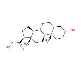 3&alpha;,21-Dihydroxy-5&alpha;-pregnan-20-one (CAS 567-02-2) - chemical structure image