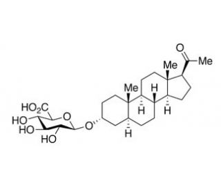(3&alpha;)-Allopregnanolone 3-&beta;-D-Glucuronide (CAS 31300-86-4) - chemical structure image