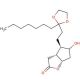 (3aR,4R,5R,6aS)-4-[3-(Ethyleneketal)decanyl]hexahydro-5-hydroxy-2H-cyclopenta[b]furan-2-one (CAS 118696-65-4) - chemical stru