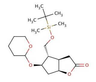 (3aR,4S,5R,6aS)-4-(tert-Butyldimethylsilyloxy)methyl-5-tetrahydropyranyloxy-hexahydro-2H-cyclopenta[b]furan-2-one - chemical