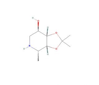 (3aR,4S,7R,7aS)-Hexahydro-2,2,4-trimethyl-1,3-dioxolo[4,5-c]pyridin-7-ol (CAS 122194-06-3) - chemical structure image