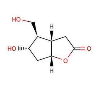 (3aS,4R,5S,6aR)-(&plus;)-Hexahydro-5-hydroxy-4-(hydroxymethyl)-2H-cyclopenta[b]furan-2-one (CAS 76704-05-7) - chemical structure i