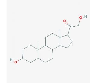 3&beta;,21-Dihydroxy-5&alpha;-pregnan-20-one (CAS 567-01-1) - chemical structure image