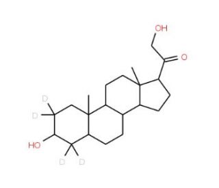 3&beta;,21-Dihydroxy-5&alpha;-pregnan-20-one-d4 - chemical structure image