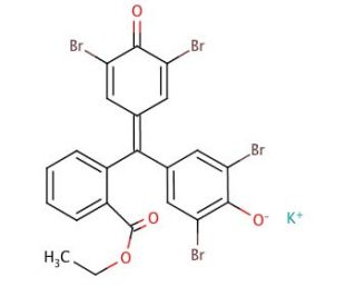 3&prime;,3&prime;&prime;,5&prime;,5&prime;&prime;-Tetrabromophenolphthalein ethyl ester potassium salt (CAS 62637-91-6) - chemical structure image