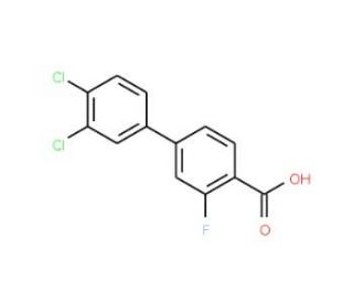 3′,4′-dichloro-3-fluoro-1,1′-biphenyl-4-carboxylic acid - chemical structure image