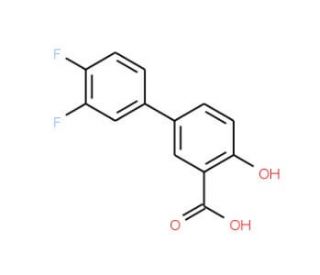 3&prime;,4&prime;-Difluoro-4-hydroxy-[1,1&prime;-biphenyl]-3-carboxylic Acid (CAS 887576-75-2) - chemical structure image