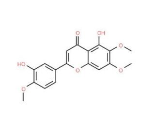 3&prime;,5-Dihydroxy-4&prime;,6,7-trimethoxyflavone (CAS 855-96-9) - chemical structure image