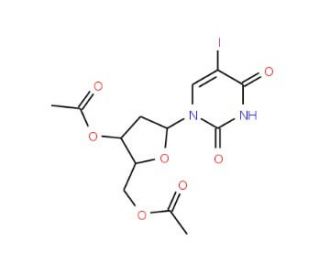 3&prime;,5&prime;-Di-O-acetyl-2&prime;-deoxy-5-iodouridine (CAS 1956-30-5) - chemical structure image