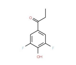 3&prime;,5&prime;-Difluoro-4&prime;-hydroxypropiophenone (CAS 178374-78-2) - chemical structure image